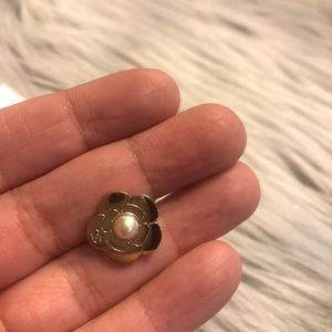 Chanel camellia pearl earrings